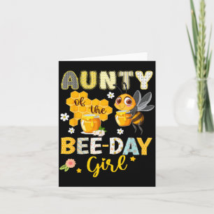 Aunty of The Bee-Day Girl Funny Bee Birthday Party Card
