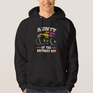 Aunty Of The Birthday Boy Aunty Monster Truck Wome Hoodie