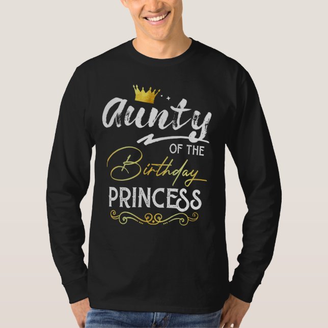 Aunty Of The Birthday Princess Girl Party Family M T-Shirt (Front)