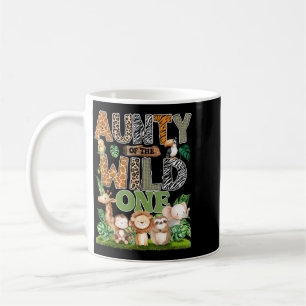 Aunty Of The Wild One 1st Birthday Kids Safari Coffee Mug