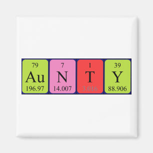 Aunty periodic table name magnet