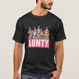 Aunty Zoo Birthday Family Costume Party Theme Set T-Shirt