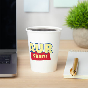 Aur Chai Humour Party Cups - Funny Chai Tea Pun