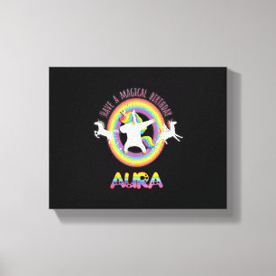 Aura Birthday Aura Have A Magical Birthday Unicor Canvas Print