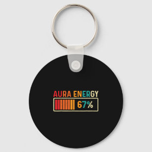 Aura Energy 67 Meme Funny Gen Alpha Slang Retro Vi Key Ring