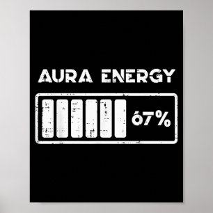 Aura Energy 67 Percent Funny Number 6 7 Meme Women Poster