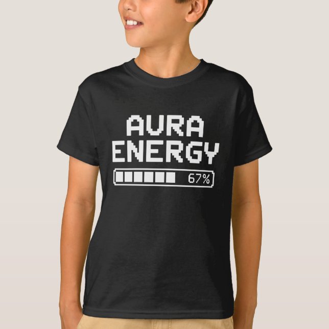 Aura Energy at 67 Percent Six Seven Farming Points T-Shirt (Front)