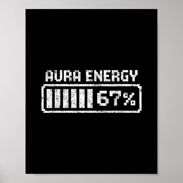 Aura Energy Six Seven 67 Meme  Poster (Front)