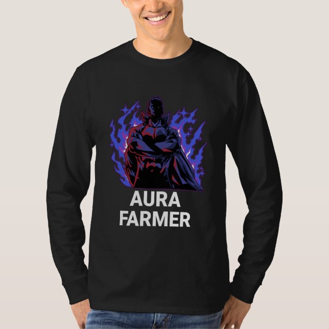 Aura Farmer Cool Anime Super Hero T-Shirt (Front)