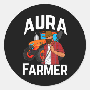 Aura Farmer Funny Meme  Classic Round Sticker