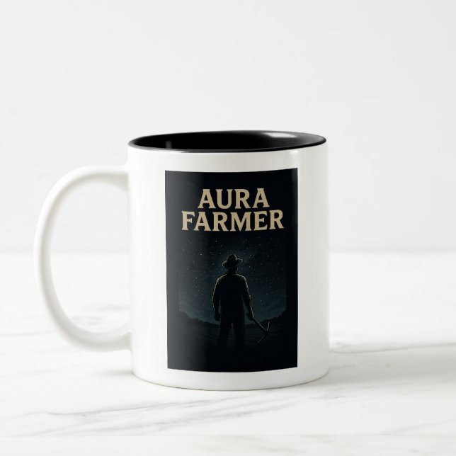 Aura Farmer – The Cosmic Brew Two-Tone Coffee Mug (Left)