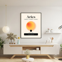Aura Gradient Aries Zodiac Sign Manifestation Art