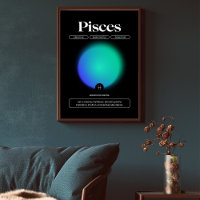 Aura Gradient Pisces Zodiac Sign Manifestation Art