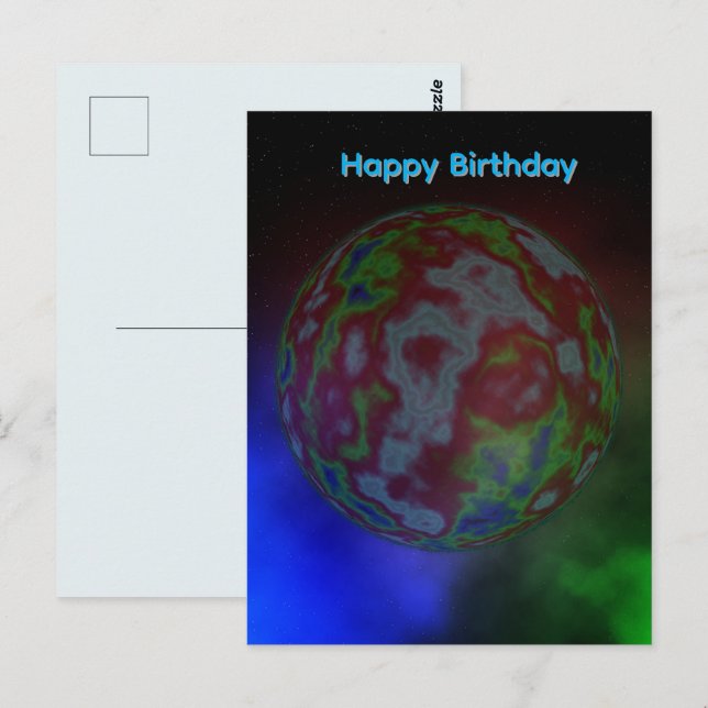 Aura Of A Planet, Birthday Postcard (Front/Back)