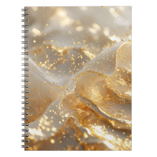 Aura of Gold – White & Gold Luxury Journal Noteboo