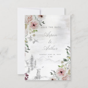 Aura Of Nature Wedding Save The Date Card