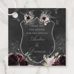 Aura Of Night Wedding Favour Gift Square Tag