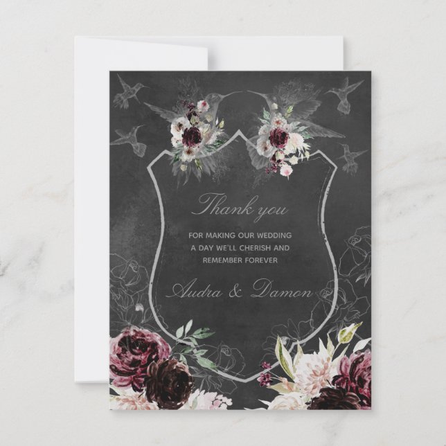 Aura Of Night Wedding Thank You Card (Front)