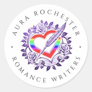 AURA Rochester Rainbow Heart Sticker