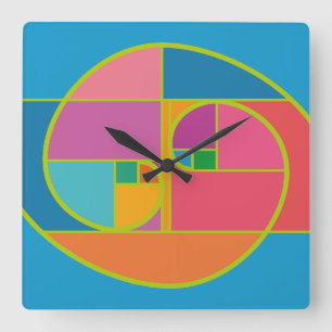 AUREA MATEMATICA ARTISTICA BY MASANSER PIXELAT SQUARE WALL CLOCK