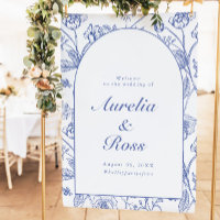 AURELIA Chinoiserie Blue Victorian Floral Wedding