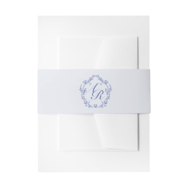 AURELIA Chinoiserie Something Blue Bridal Shower Invitation Belly Band (Front Example)