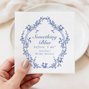 AURELIA Chinoiserie Something Blue Bridal Shower Napkin