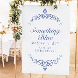 AURELIA Chinoiserie Something Blue Bridal Shower Poster