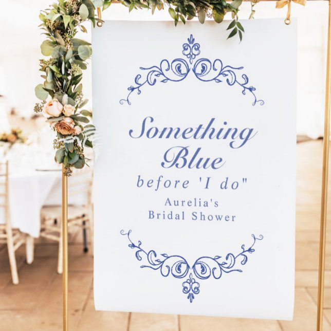 AURELIA Chinoiserie Something Blue Bridal Shower Poster (Creator Uploaded)