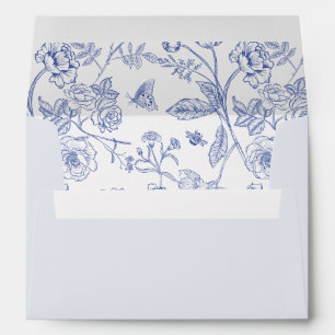 AURELIA Chinoiserie Victorian Floral Toile Wedding Envelope