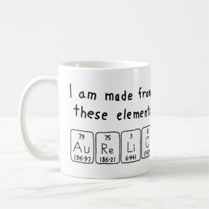 Aurelio periodic table name mug