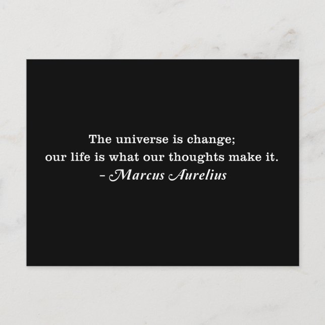 Aurelius Universe Is Change Quote Postcard (Front)