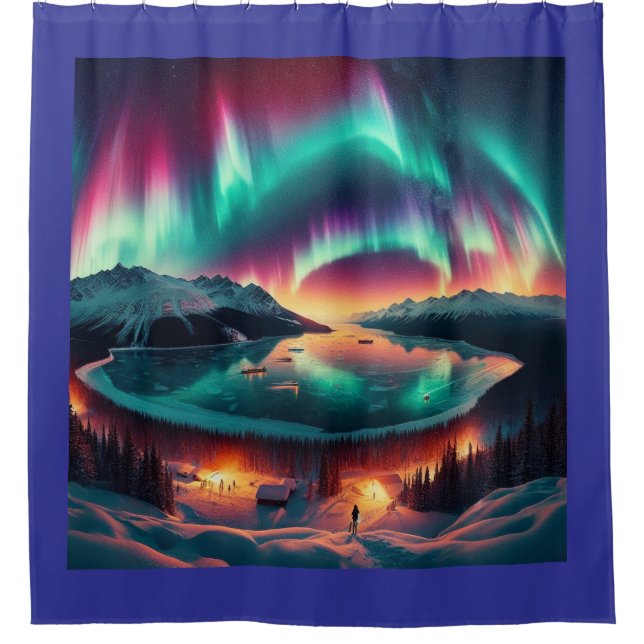 Aureola Borealis in Alaska Shower Curtain (Front)