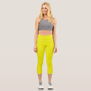 Aureolin (solid colour) capri leggings