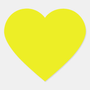 Aureolin (solid colour) heart sticker