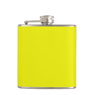 Aureolin (solid colour) hip flask
