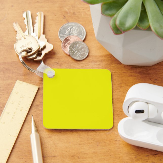 Aureolin (solid colour)  key ring (Desk)