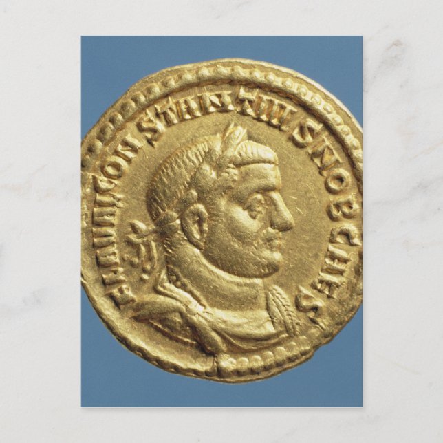 Aureus  of Constantius I  Caesar  Augustus Postcard (Front)