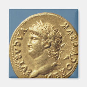 Aureus  of Nero  wearing a laurel wreath Magnet
