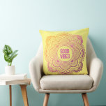 Auri Mandala Personalized Throw Pillow<br><div class="desc">The Auri Mandala Personalized Throw Pillow with its palette of vibrant colors and uplifting message, is perfect for boho chic interiors and adds a creative flair to any space. Soft and durable, it's a unique accent for your sofa, bedroom, dorm room, or mediation corner. Enjoy using as is, or have...</div>