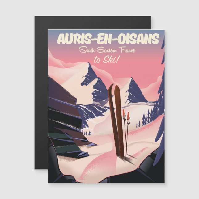 AURIS-EN-OISANS France ski poster (Front/Back)