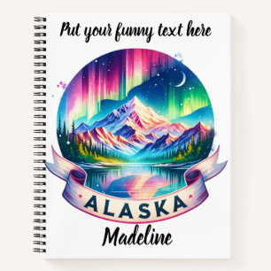 Aurora above stunning Alaskan peaks Notebook