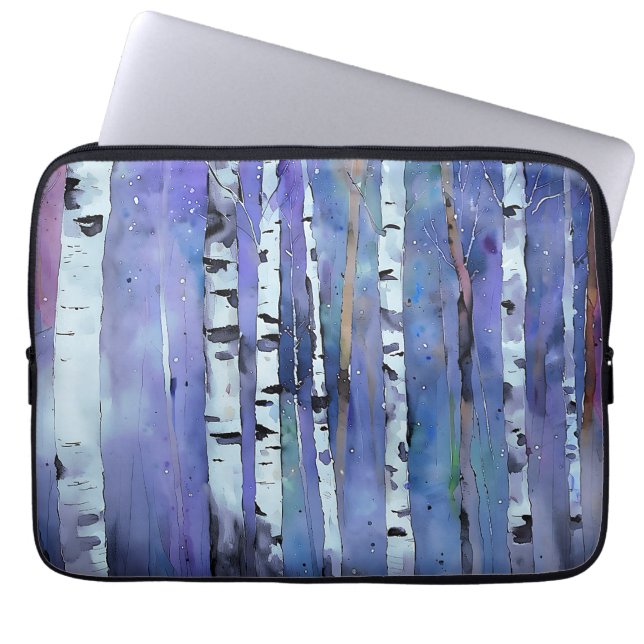 Aurora Among the Birch         Laptop Sleeve (Front)