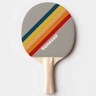 Aurora Arcade Striped with Name Ping Pong Paddle