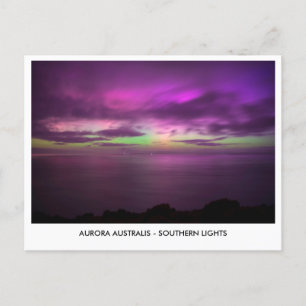 Aurora Australis - Southern Lights Night Sky Postcard