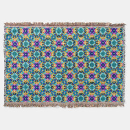 Aurora Blossom Tapestry  Throw Blanket