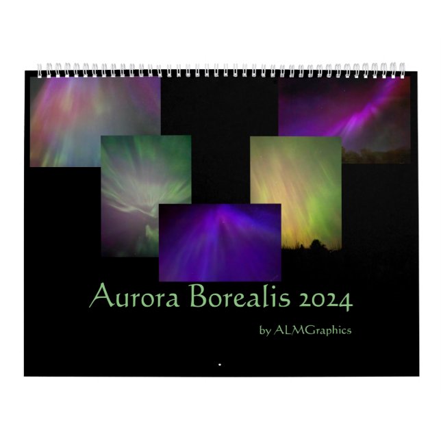 Aurora Borealis 2024 Photographs - customisable Calendar (Cover)