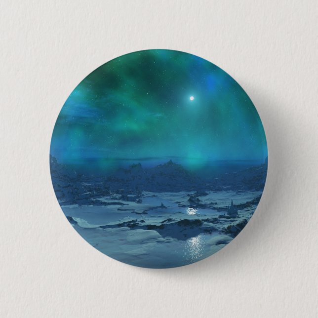 Aurora Borealis 6 Cm Round Badge (Front)