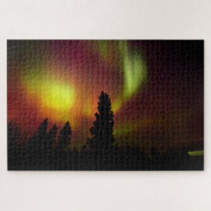 Aurora Borealis and Trees Jigsaw Puzzle