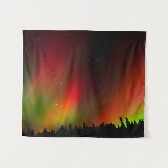 Aurora Borealis and trees Tapestry (Front (Horizontal))